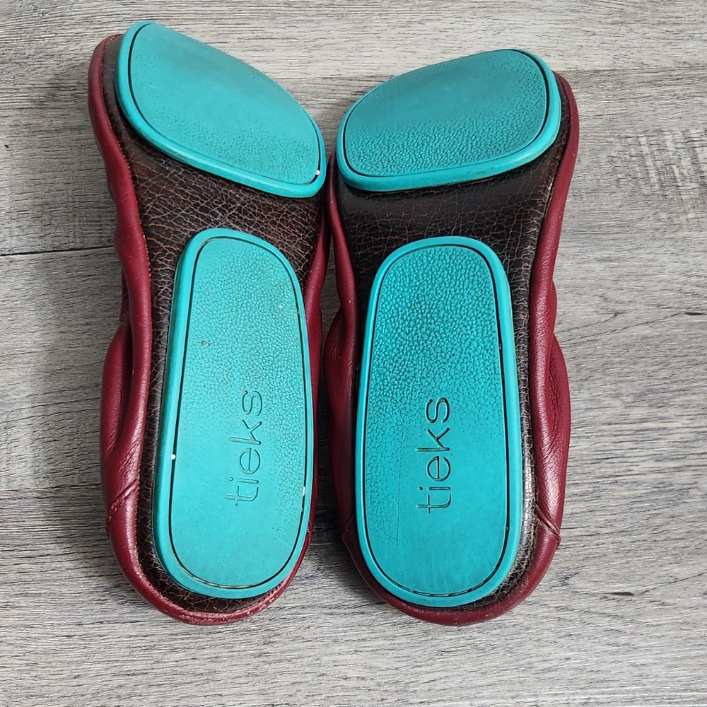Tieks Gavrieli Ballet Flats Burgundy Red Leather Flats - Picture 12 of 15